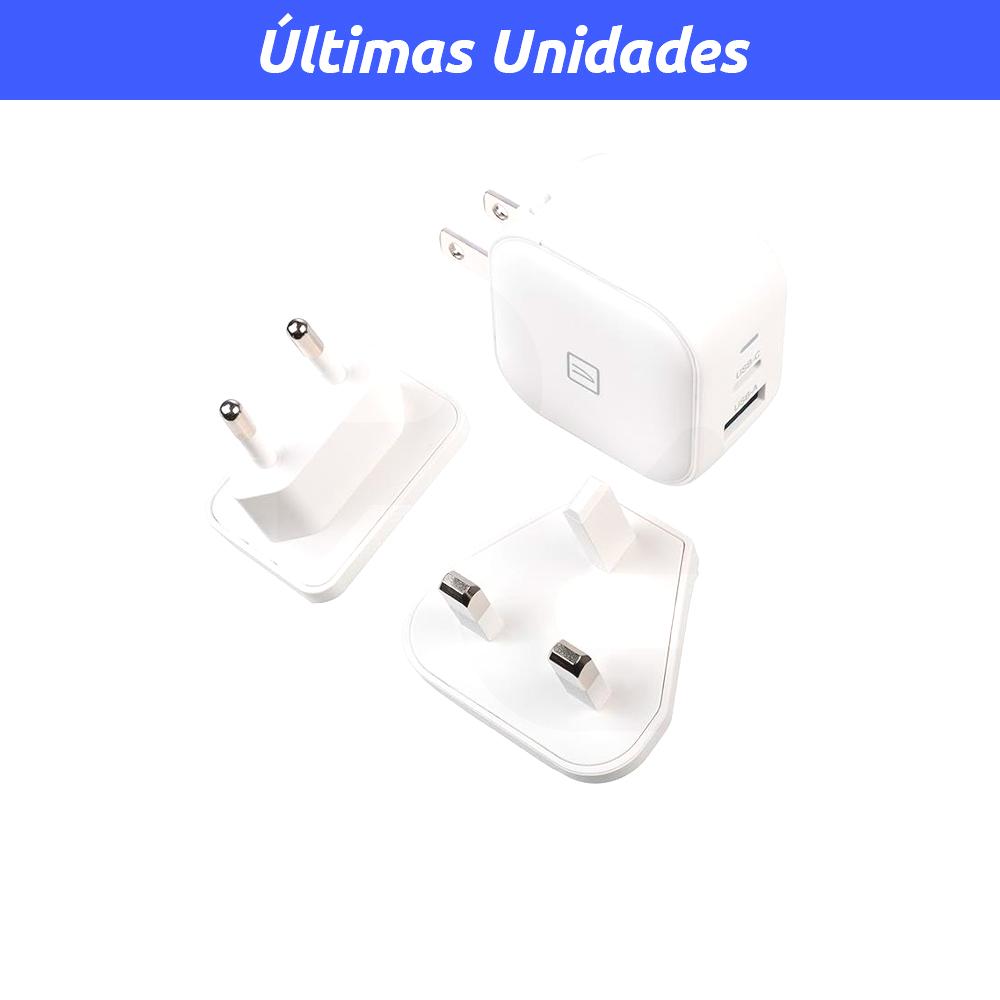 Adaptador para viajes USB A + USB-C, 38W, Tucano