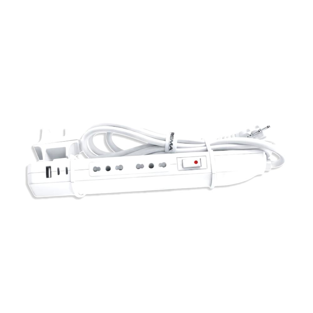Alargador Multiple Delgado 2x10/16 + 2xUSB C + 1xUSB A Blanco