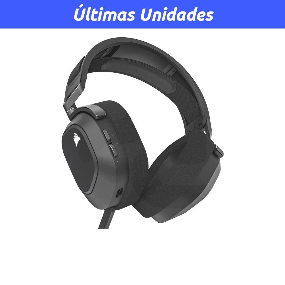 Audífono Gamer Corsair HS80 RGB, Sonido Estereo, Inalámbrico,Gris