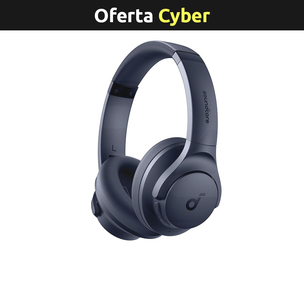 Audífonos Over Ear Noise Cancelling Hibrida Q20i Azul