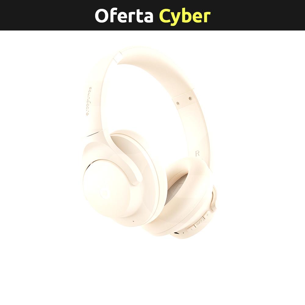 Audífonos Over Ear Noise Cancelling Hibrida Q20i Blanco