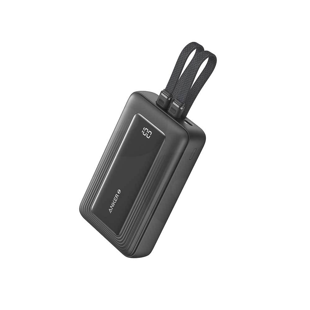 Bateria Power Bank 20K, 30W, Built-In USB-C and Lightning Cable Negro