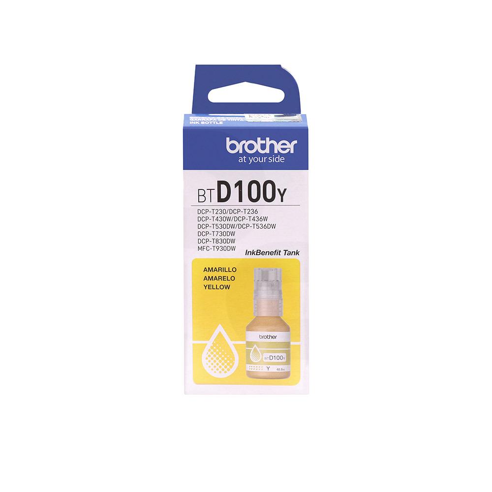 Botella de Tinta Original Brother BTD100Y Amarillo