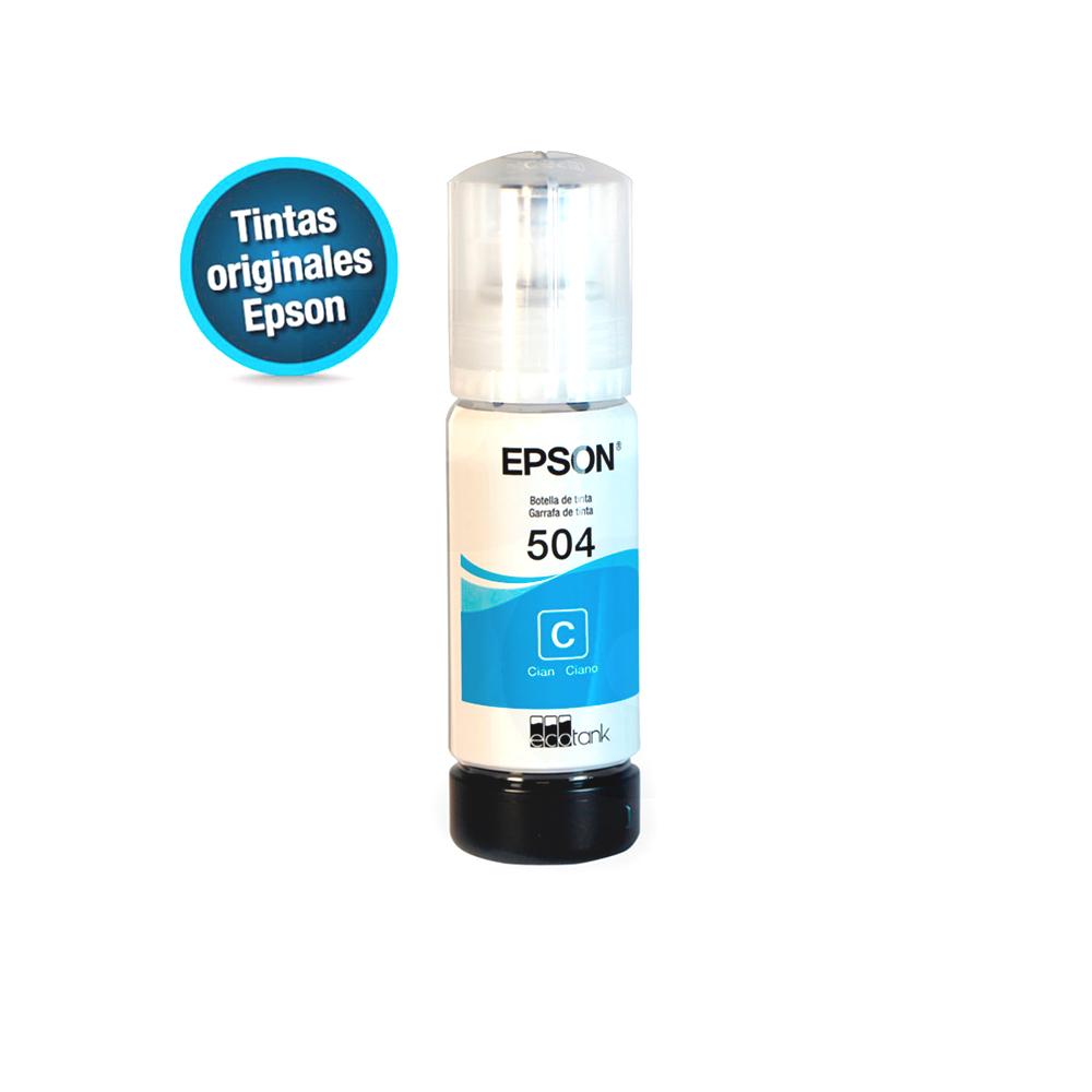 Botella de Tinta Original Epson T504220-AL Cyan 
