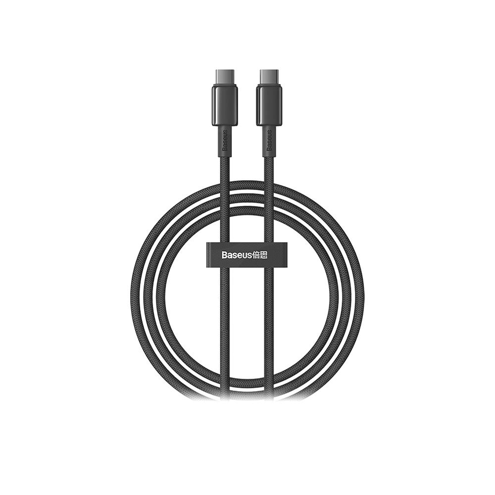 Cable Baseus  Tipo-C a Tipo-C 100W 1m Negro