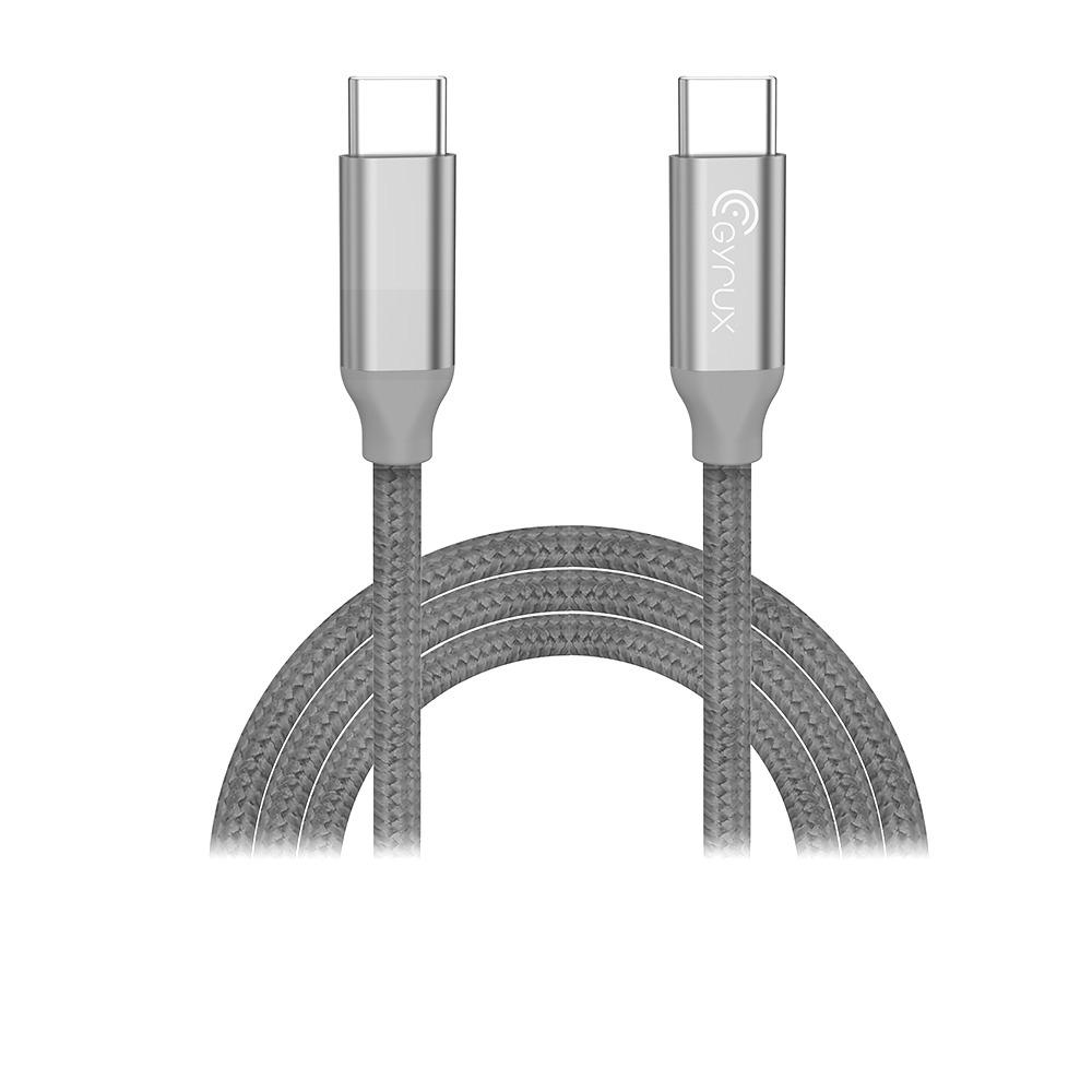 Cable Carga Rapida USB-C a USB-C 100W 1,5 mts Gris