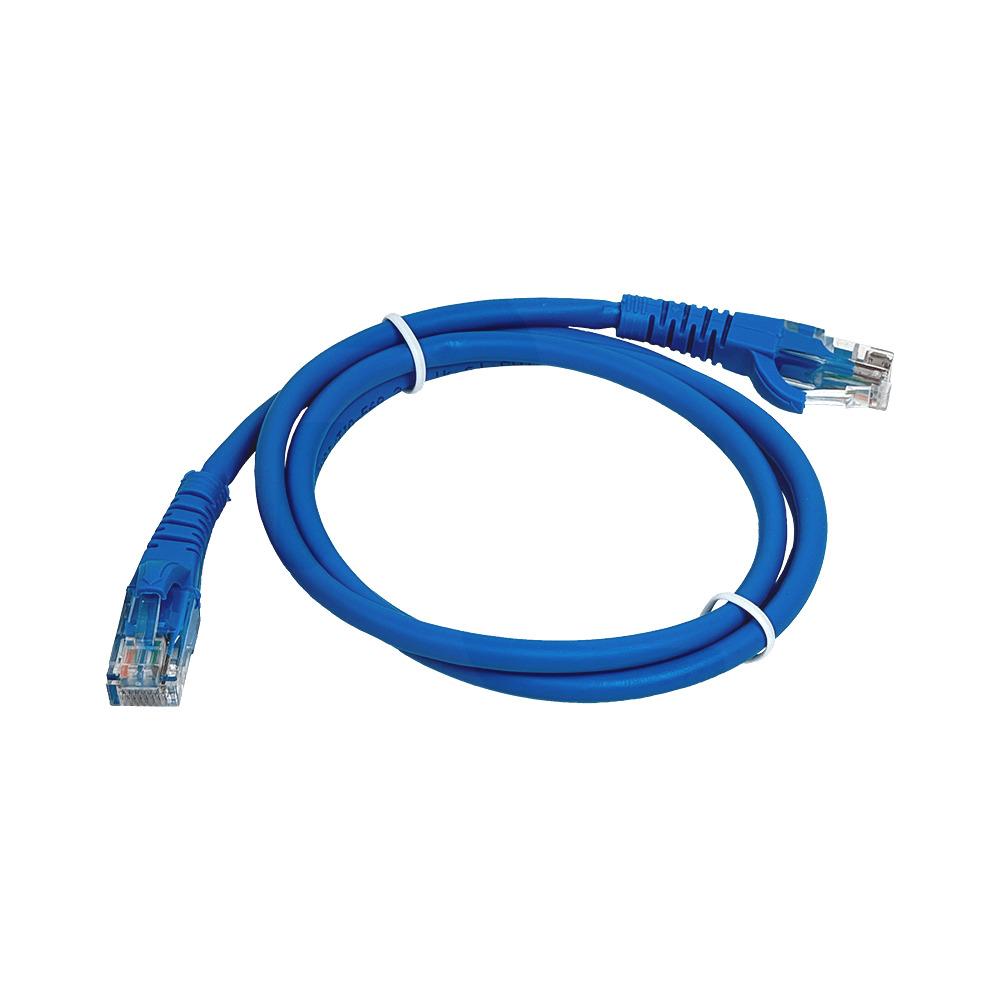 Cable UTP Cat5e + Conectores RJ45 - 1mt Azul