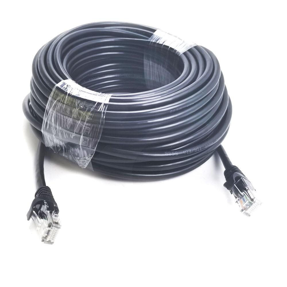 Cable UTP Cat5e + Conectores RJ45 - 20mts Negro