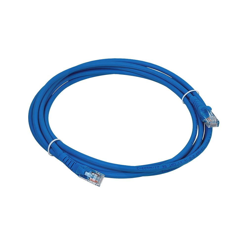 Cable UTP Cat5e + Conectores RJ45 - 3mt Azul