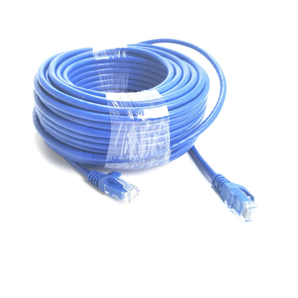 Cable UTP Cat6 + Conectores RJ45 - 20mts Azul