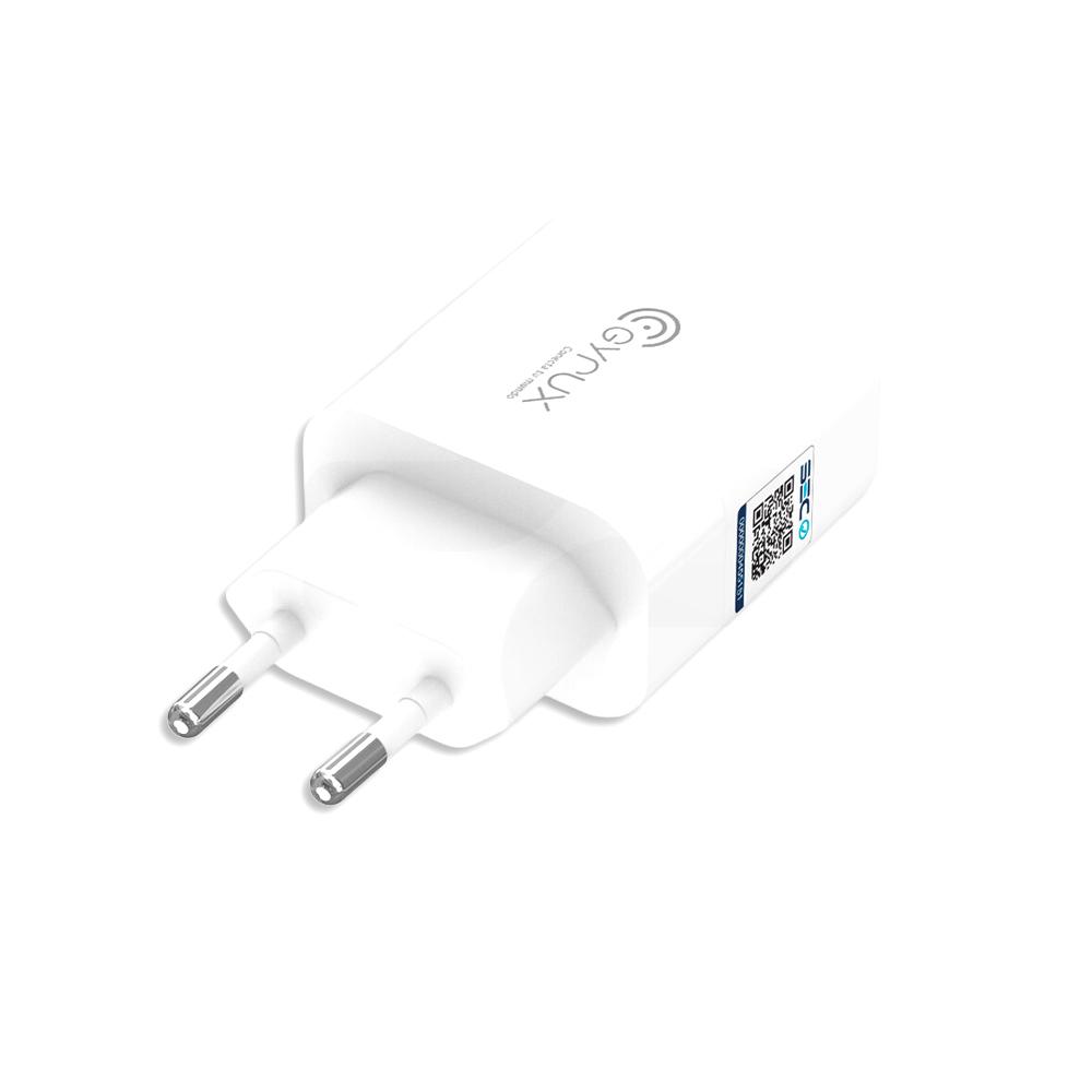 Cargador Rápido GaN Gyrux 30W Dual Power USB +C Blanco