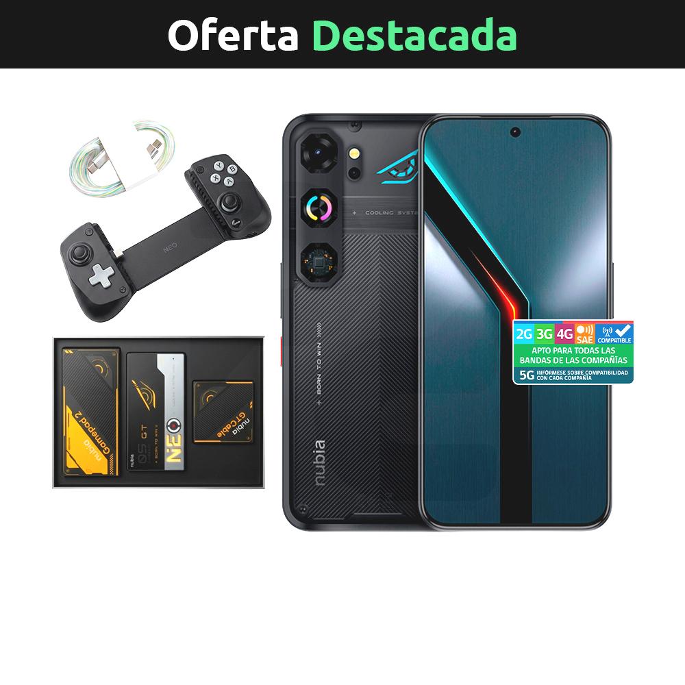 Celular ZTE Neo 5 GT 256GB/8GB 5G Negro Liberado + bundle gamepad + cable