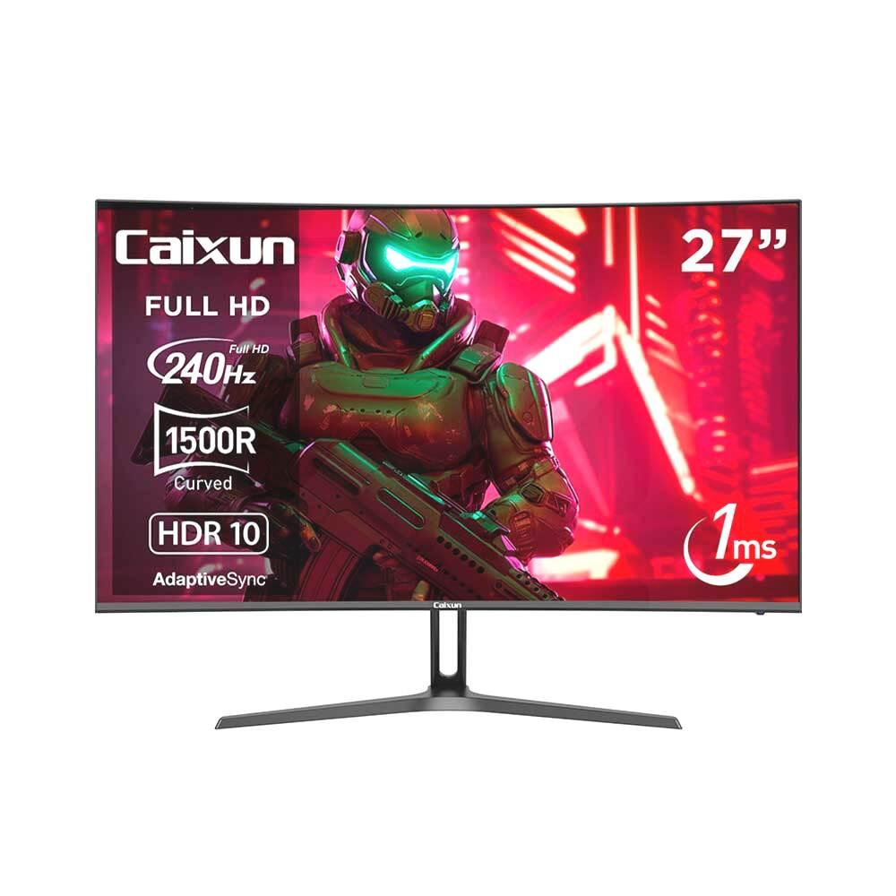 Monitor Gamer Curvo Caixun 27" FHD VA 1500R 240Hz HDMI 2.1 DP 1ms C27C1F