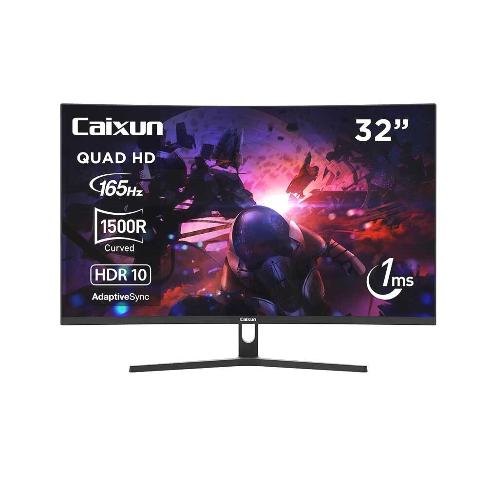 Monitor Gamer Curvo Caixun 32" QHD VA 1500R 165Hz HDMI DP USB 1ms C32C3Q