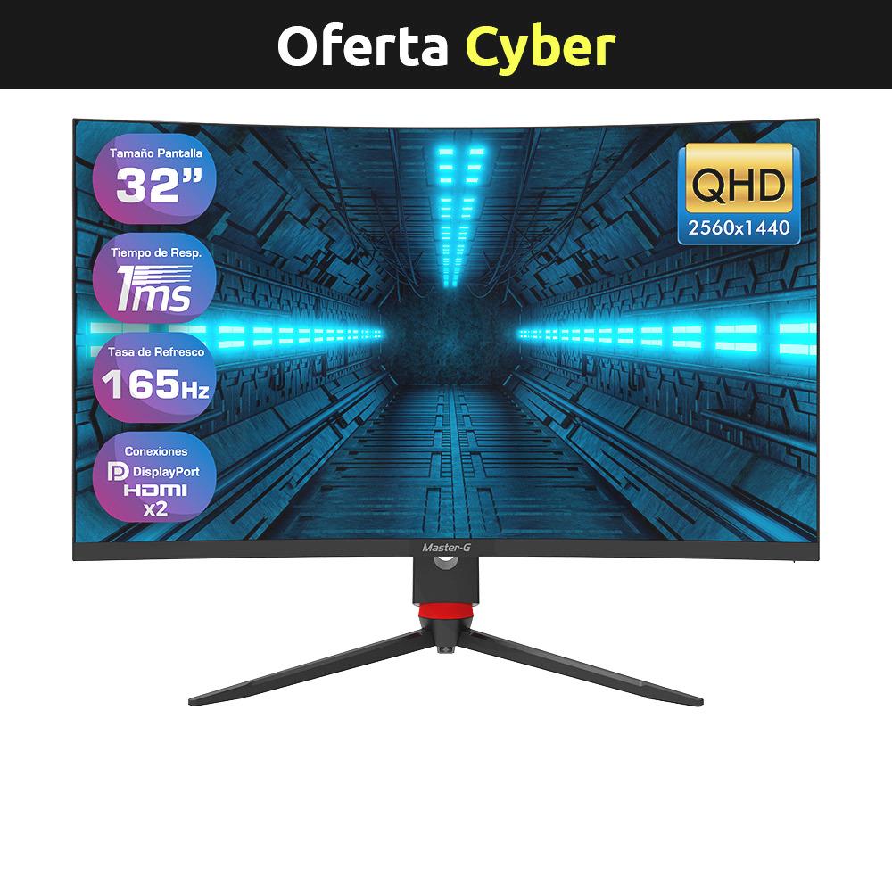 Monitor Gamer Master-G 32", Curvo, QHD, 180Hz, 1ms, MGMG3240CQ