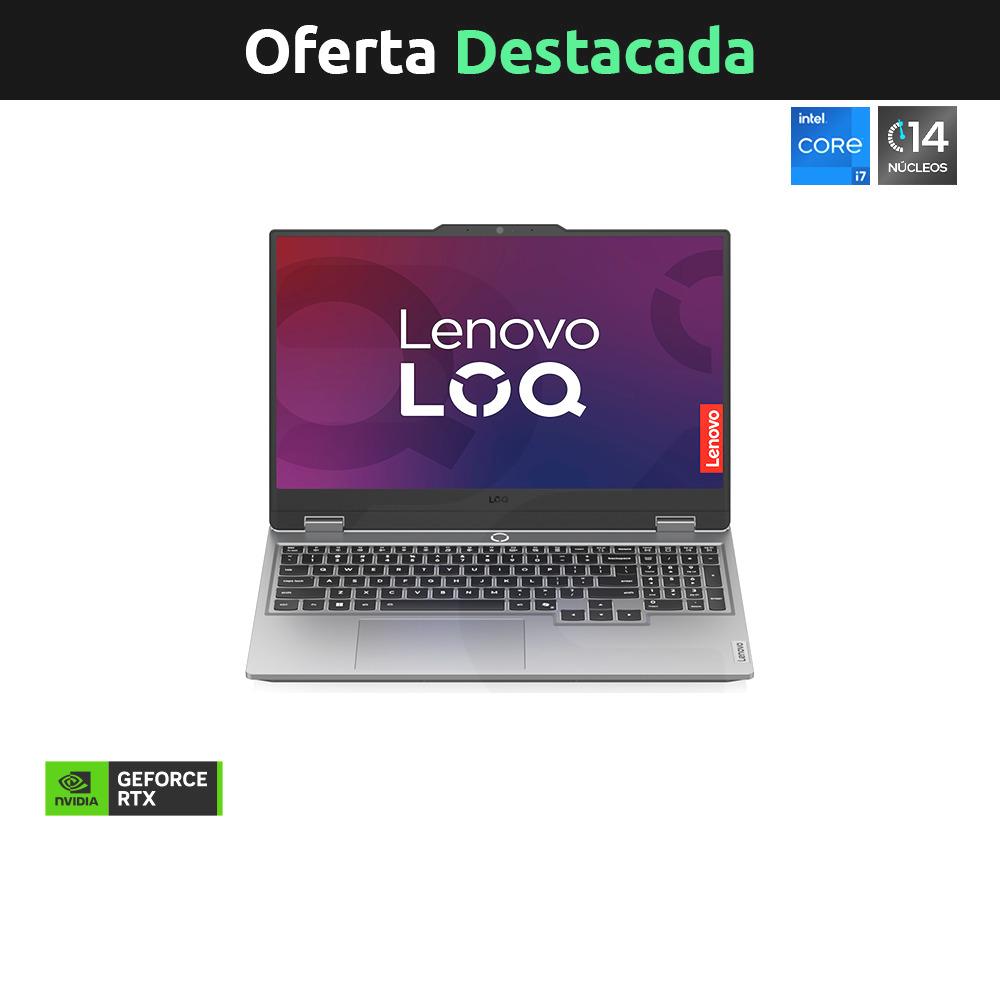 Notebook Gamer LOQ Gen 10 Intel Core i7-13645HX NVIDIA GeForce RTX 5050 15.6" 144Hz 16GB RAM 512GB Windows 11 Home Luna Grey 83JE0184CL