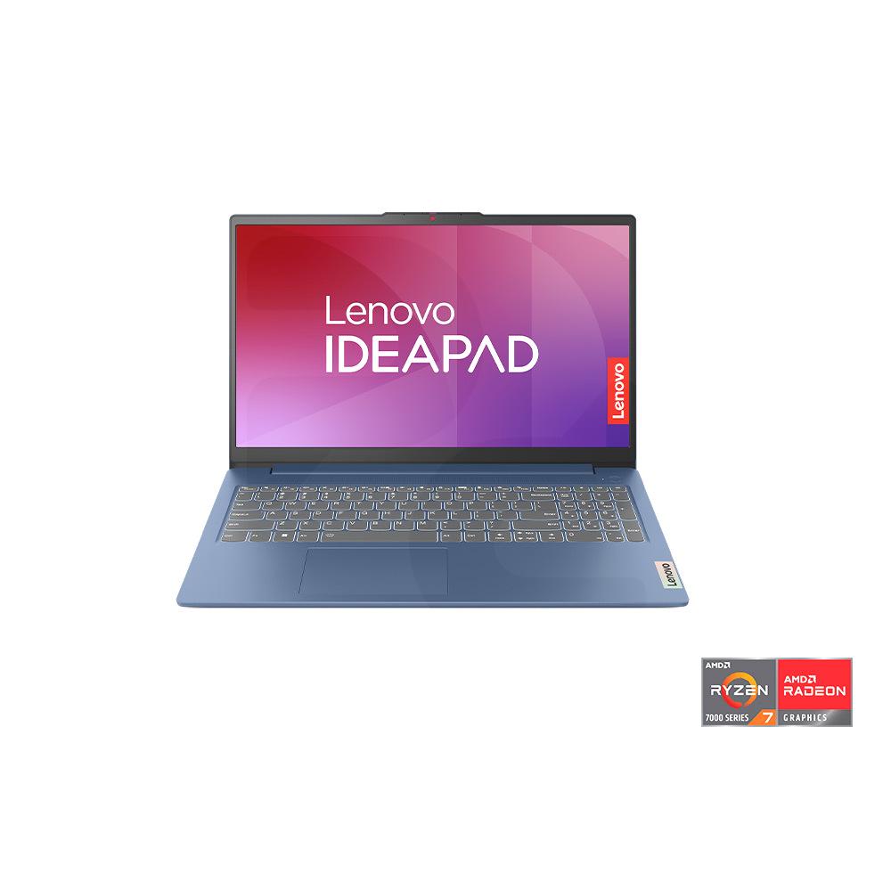 Notebook Ideapad Slim 3 Gen 8 AMD Ryzen 7-5825U 15.6" FHD 60Hz 16GB 512GB Windows 11 Home Azul 82XM00M4CL