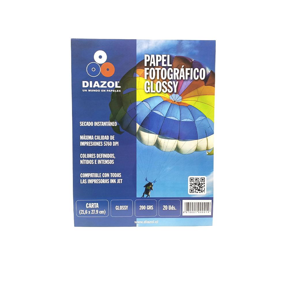 Papel Fotográfico InkJet Glossy Carta 20 hojas 200grs