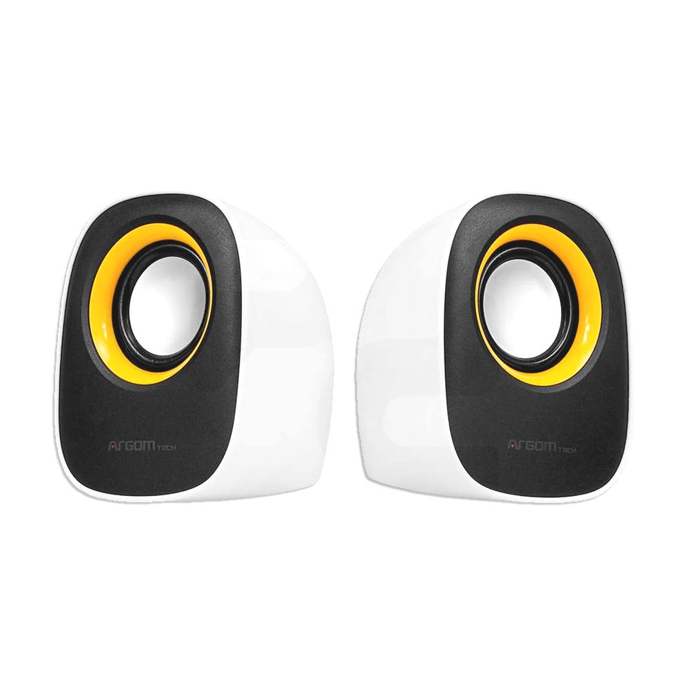 Parlantes Multimedia Eko Estéreo 2.0 Blanco-Naranja 