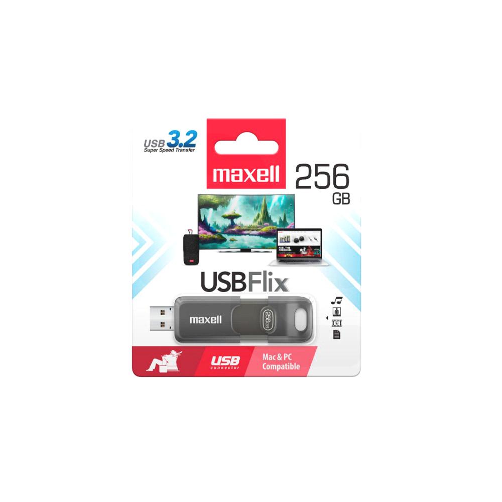 Pendrive 256GB USB 3.2 Flix Negro