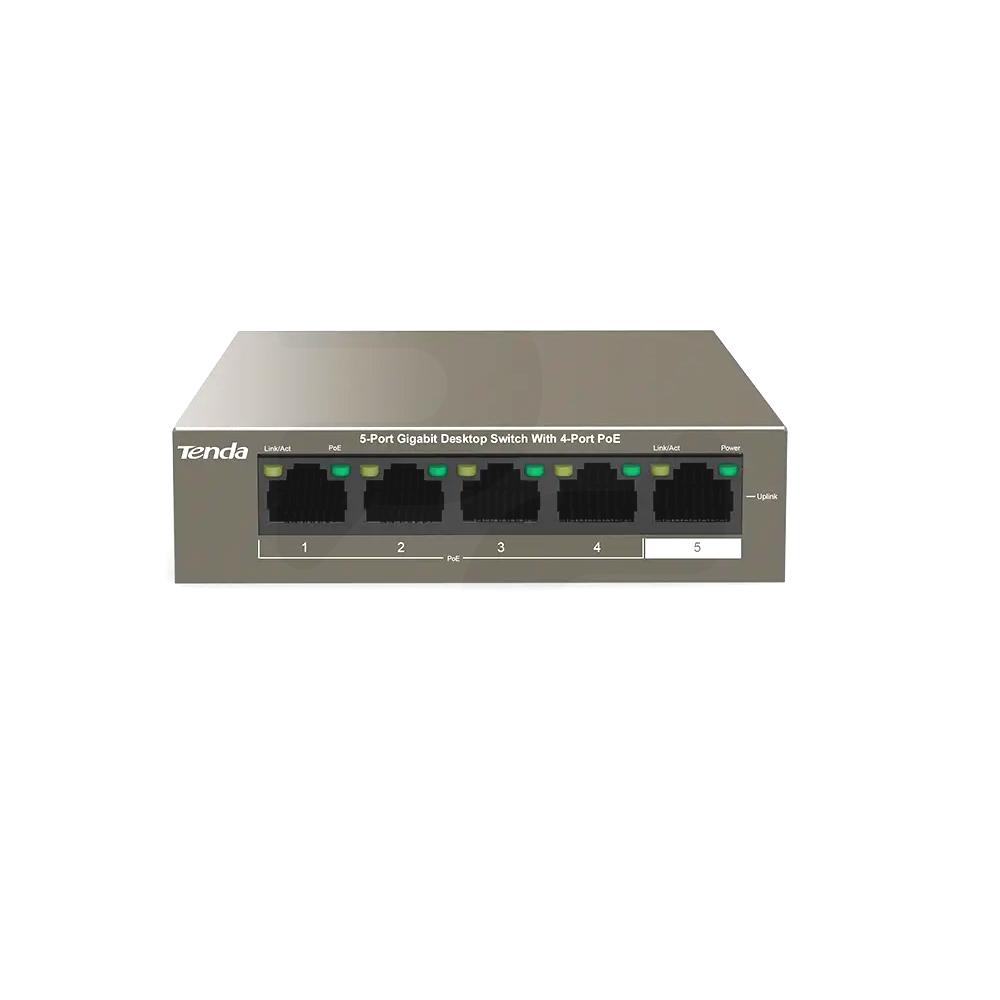 Switch de escritorio de 5 puertos Gigabit con 4 Puertos PoE 