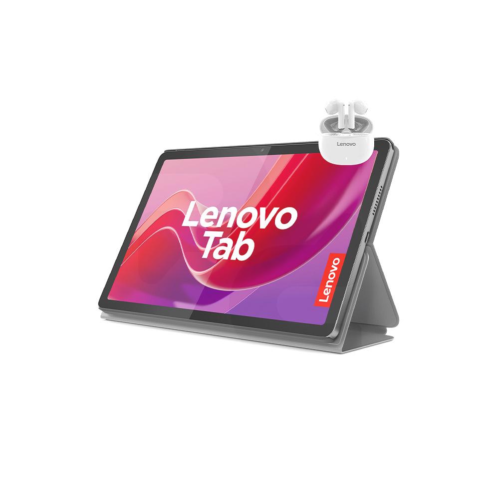 Tablet Lenovo Tab 10.1" FHD 4GB 128GB WiFi Octa Core Android Luna Grey + Funda + Earbuds