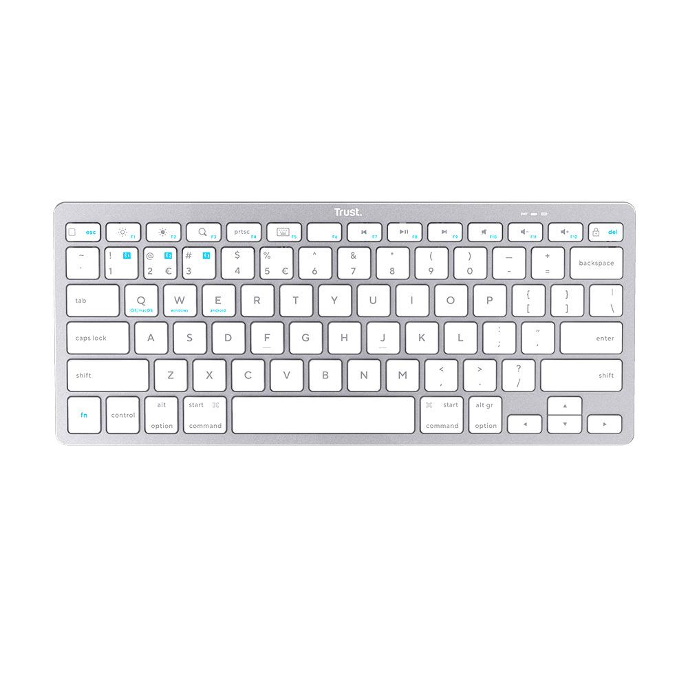 Teclado Bluetooth inalámbrico ultrafino Blanco