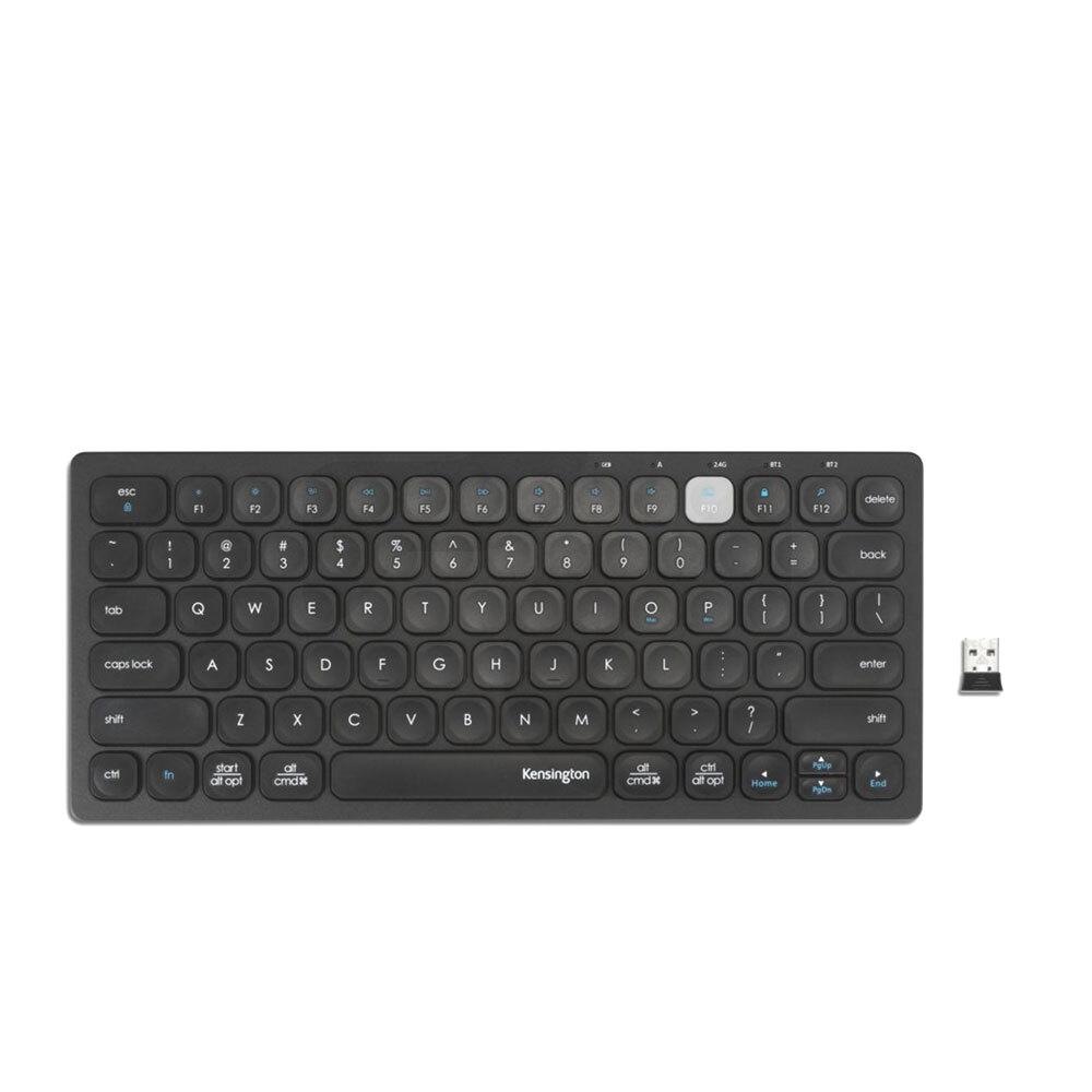 Teclado Compacto Multidispositivo Inalámbrico Dual Wireless Bluetooth Negro